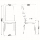 Стул DENVER, экокожа, серый PU 611/черный
